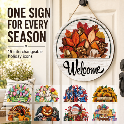 🔥 LIMITED-TIME 49% OFF — 16 Pcs Interchangeable Welcome Sign for Front Door