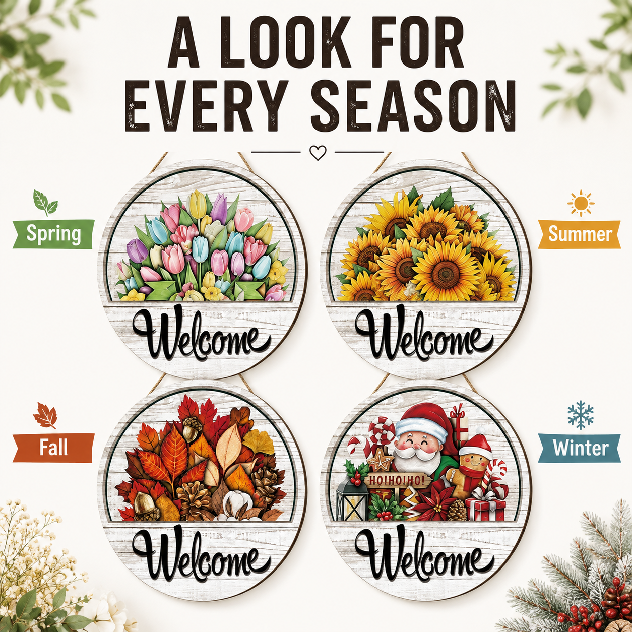 🔥 LIMITED-TIME 49% OFF — 16 Pcs Interchangeable Welcome Sign for Front Door