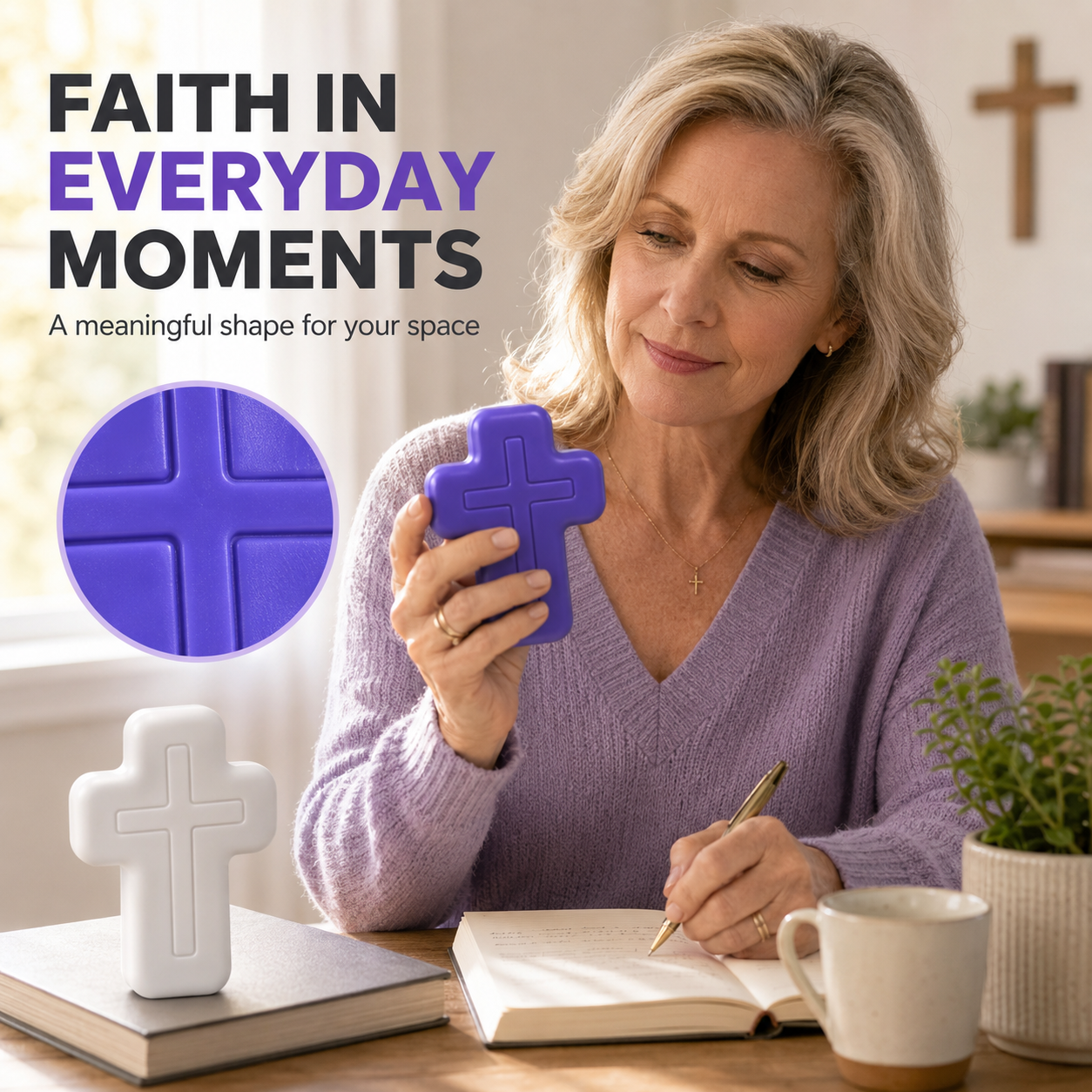 ✝️ Faith-Inspired Cross Squishy – Soft, Odor-Free & Satisfying Squeeze Toy