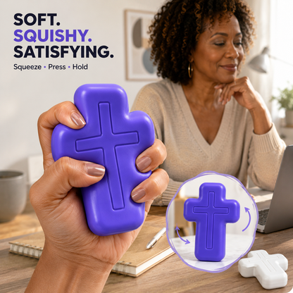 ✝️ Faith-Inspired Cross Squishy – Soft, Odor-Free & Satisfying Squeeze Toy