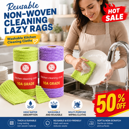 Premium Bamboo Fiber Microfiber Cloths – Tear-Off Design & Antibacterial Protection