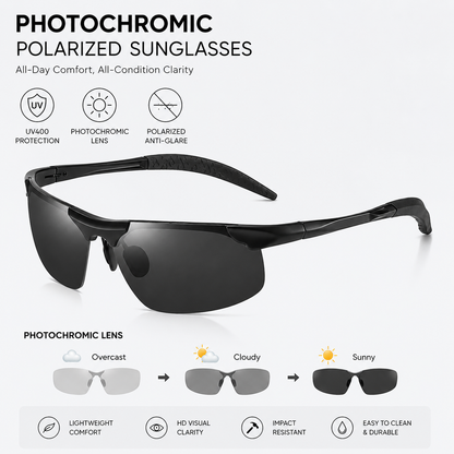Photochromic Sunglasses with Anti-glare Polarized Lens