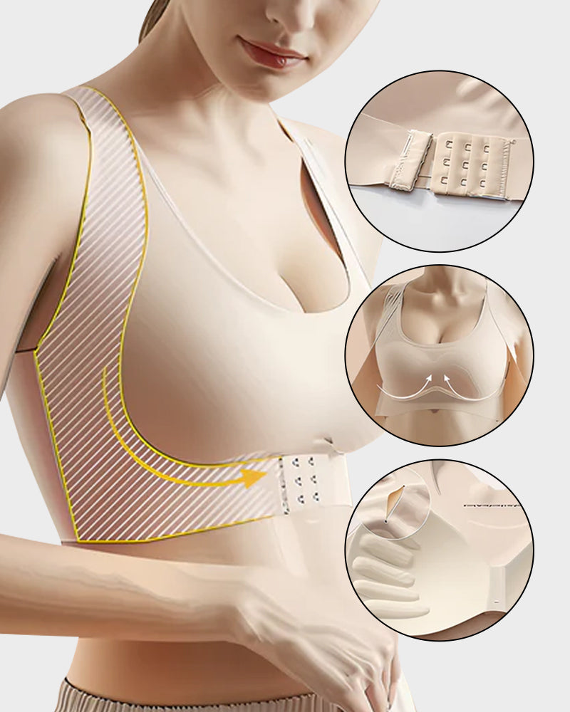 Hot Sale 70% OFF - Cross Back Front Closure Wireless Posture Support Bra