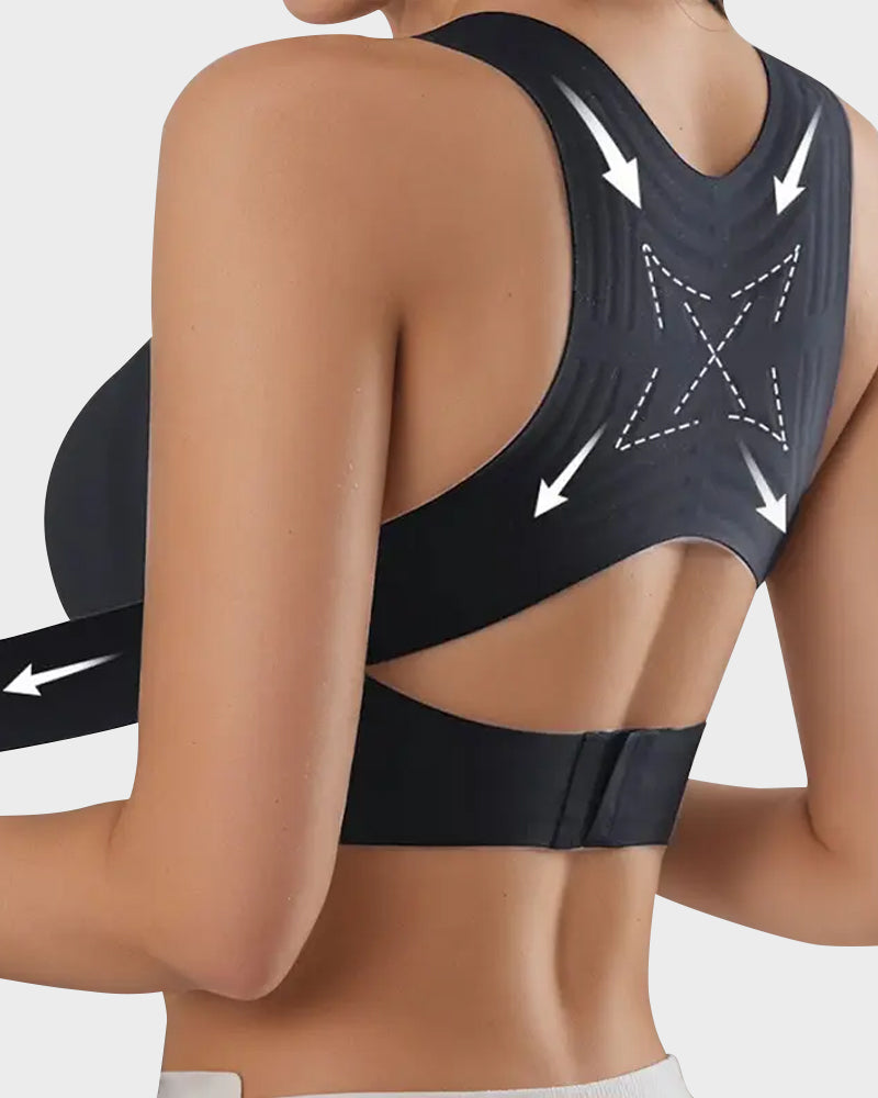 Hot Sale 70% OFF - Cross Back Front Closure Wireless Posture Support Bra