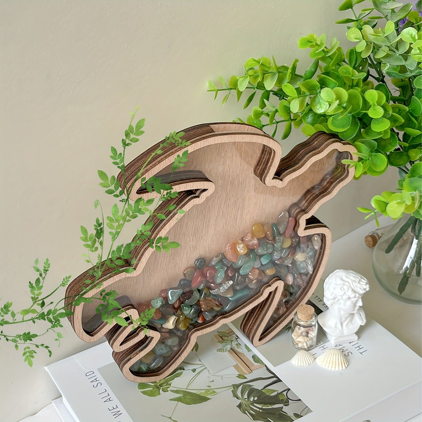 🌊Sea Shell Display Box Wooden Starfish Holder