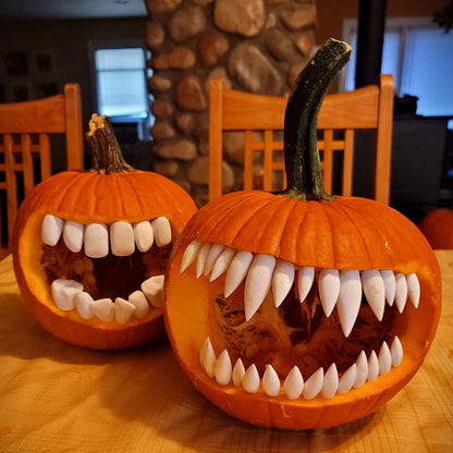 Pumpkin Fangs – Halloween Teeth Decoration