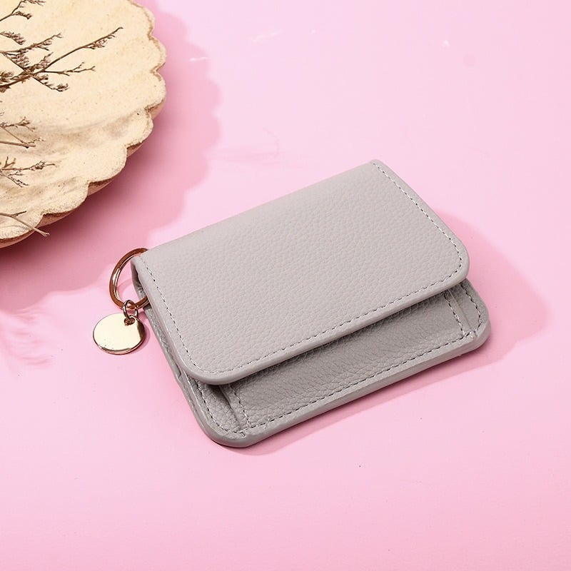 💖Hot 59% OFF🌹RFID Short Wallets for Women – Fashionable Card Holder with Key Ring & Coin Purse