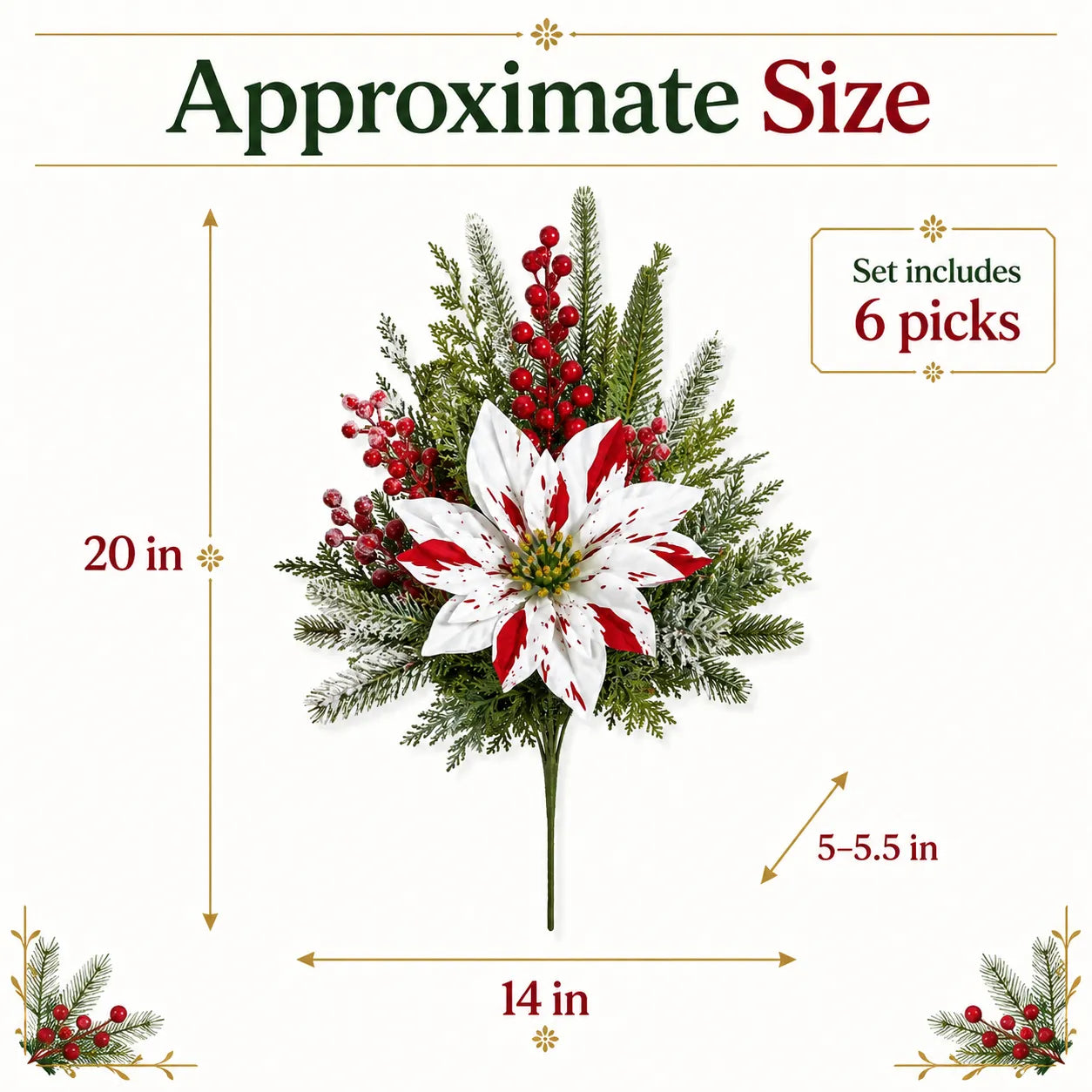 ❀Last Day 64% OFF🔥Christmas Poinsettia Planter Inserts