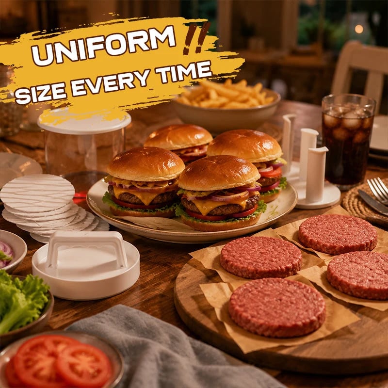 🎉🔥 50% OFF - 🍔 Burger Patty Maker for Easy Homemade Burgers