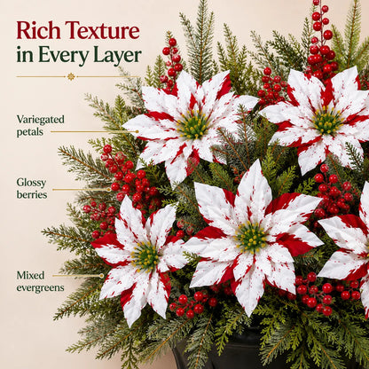 ❀Last Day 64% OFF🔥Christmas Poinsettia Planter Inserts