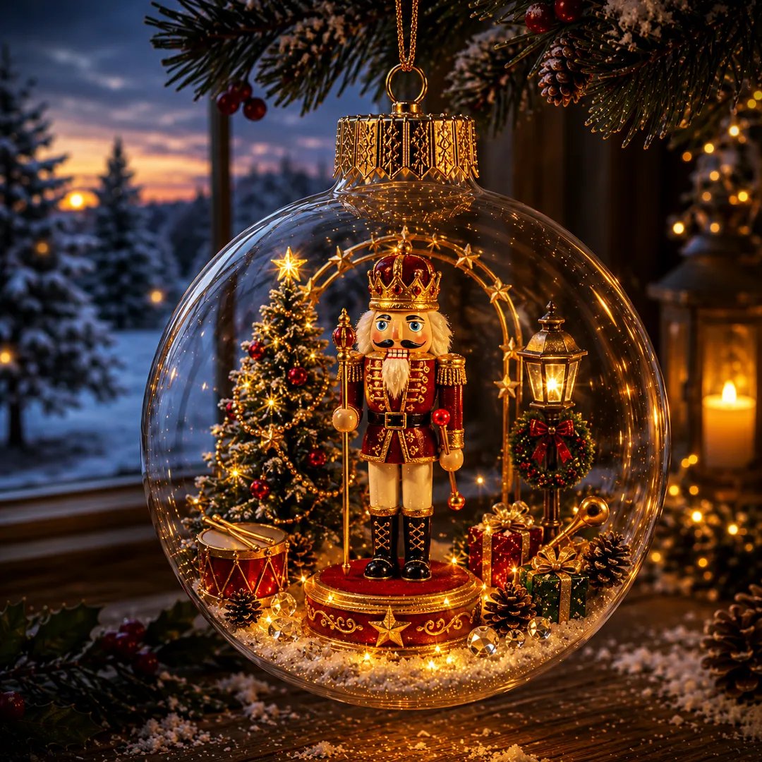 ✨🎄 Light-Up Christmas Story Ornament – Mini Holiday Scene