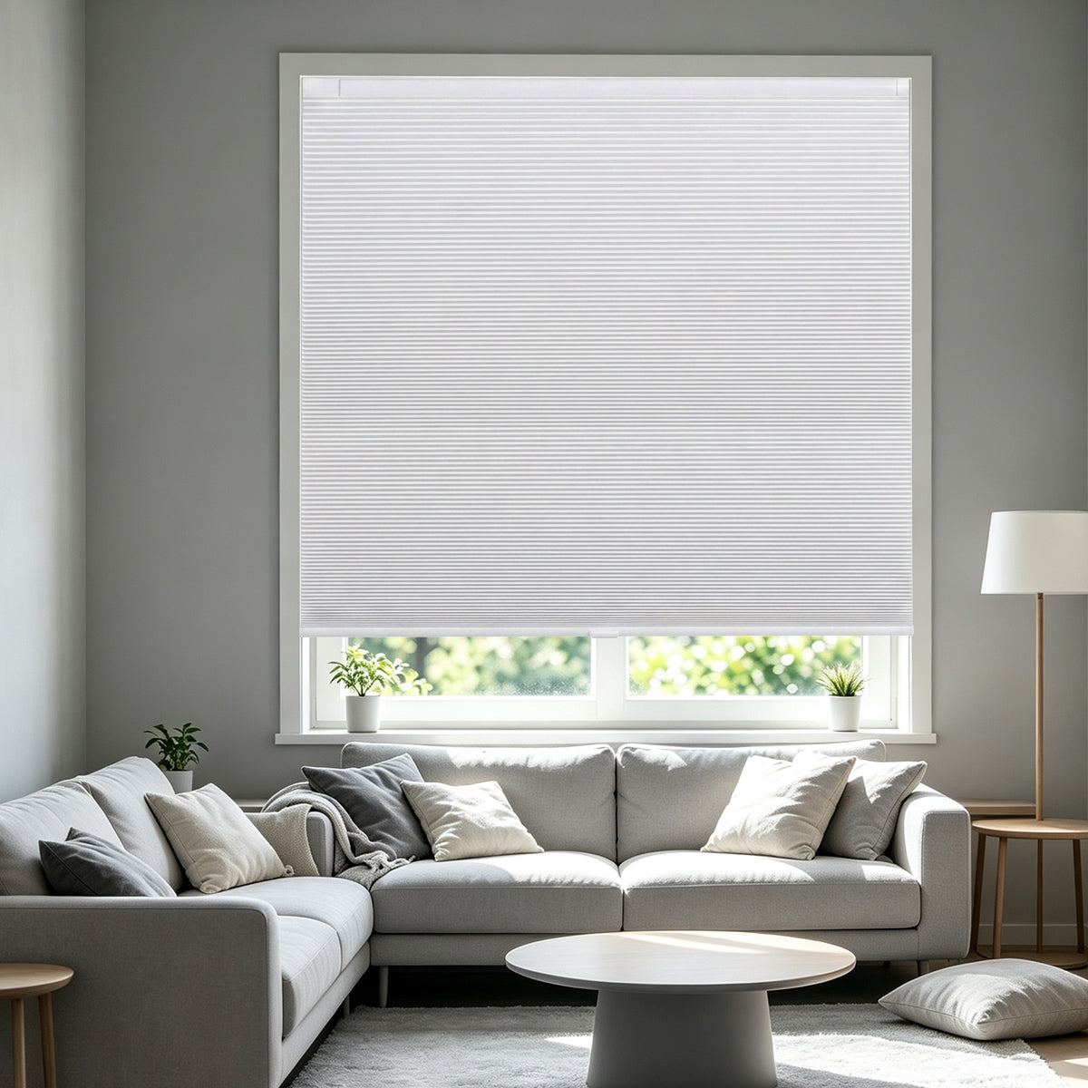 Cordless No Drill Cellular Shades – Custom Size Blackout Honeycomb Shades for Windows