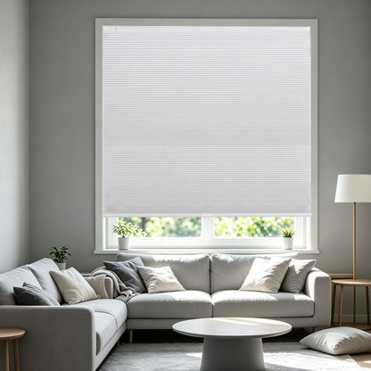 Cordless No Drill Cellular Shades – Custom Size Blackout Honeycomb Shades for Windows