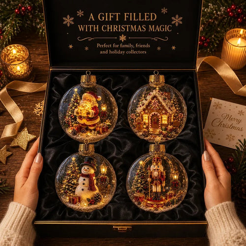 ✨🎄 Light-Up Christmas Story Ornament – Mini Holiday Scene