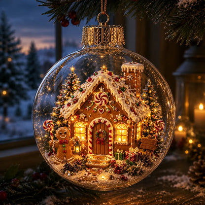 ✨🎄 Light-Up Christmas Story Ornament – Mini Holiday Scene