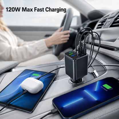 ⚡240W Fast Retractable Car Charger
