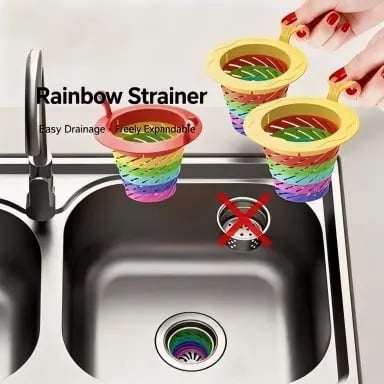 ✨Rainbow Expandable Sink Strainer Basket