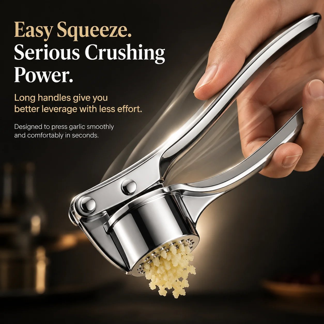 🔥HOT SALE🔥 Heavy-Duty Stainless Steel Garlic Press – Fresh Minced Garlic in Seconds