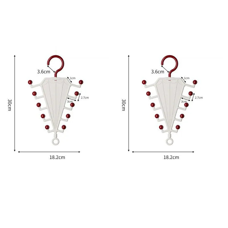 Multi-Functional V-Shaped Double Sided Hanger Storage Rack