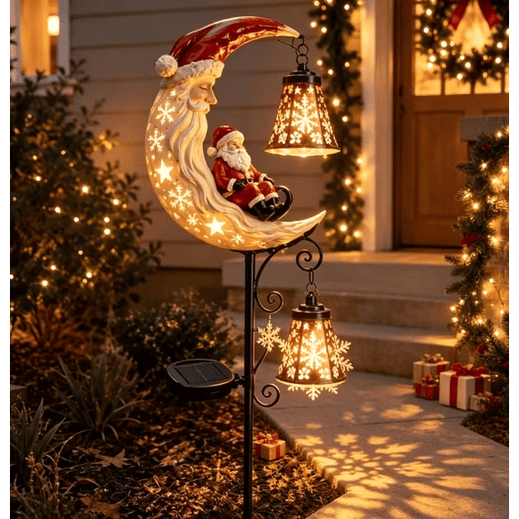🎅Christmas Early Discount 49% Off - 🔥Santa’s Moonlight Lantern Solar Garden Stake⛄