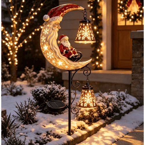 🎅Christmas Early Discount 49% Off - 🔥Santa’s Moonlight Lantern Solar Garden Stake⛄