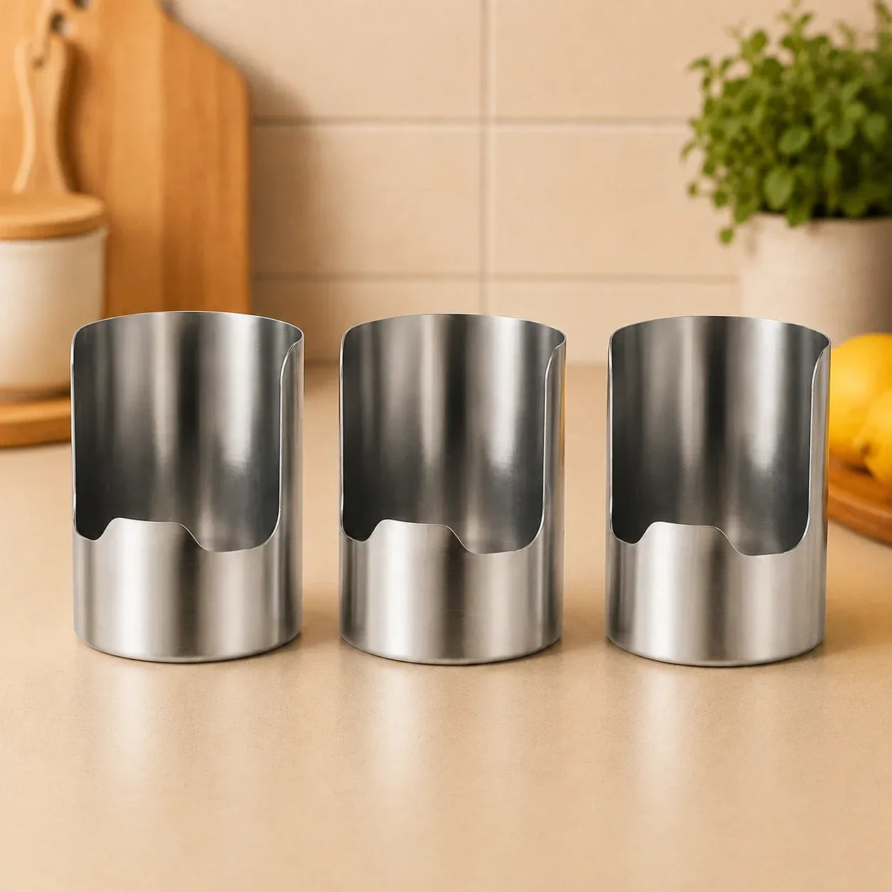 ⭐Thickened Stainless Steel Utensil Organizer, Rust Resistant Easy to Clean