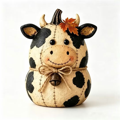 Rustic Farm Pumpkin Friends – Cow Pig Chicken Fall Decor Set