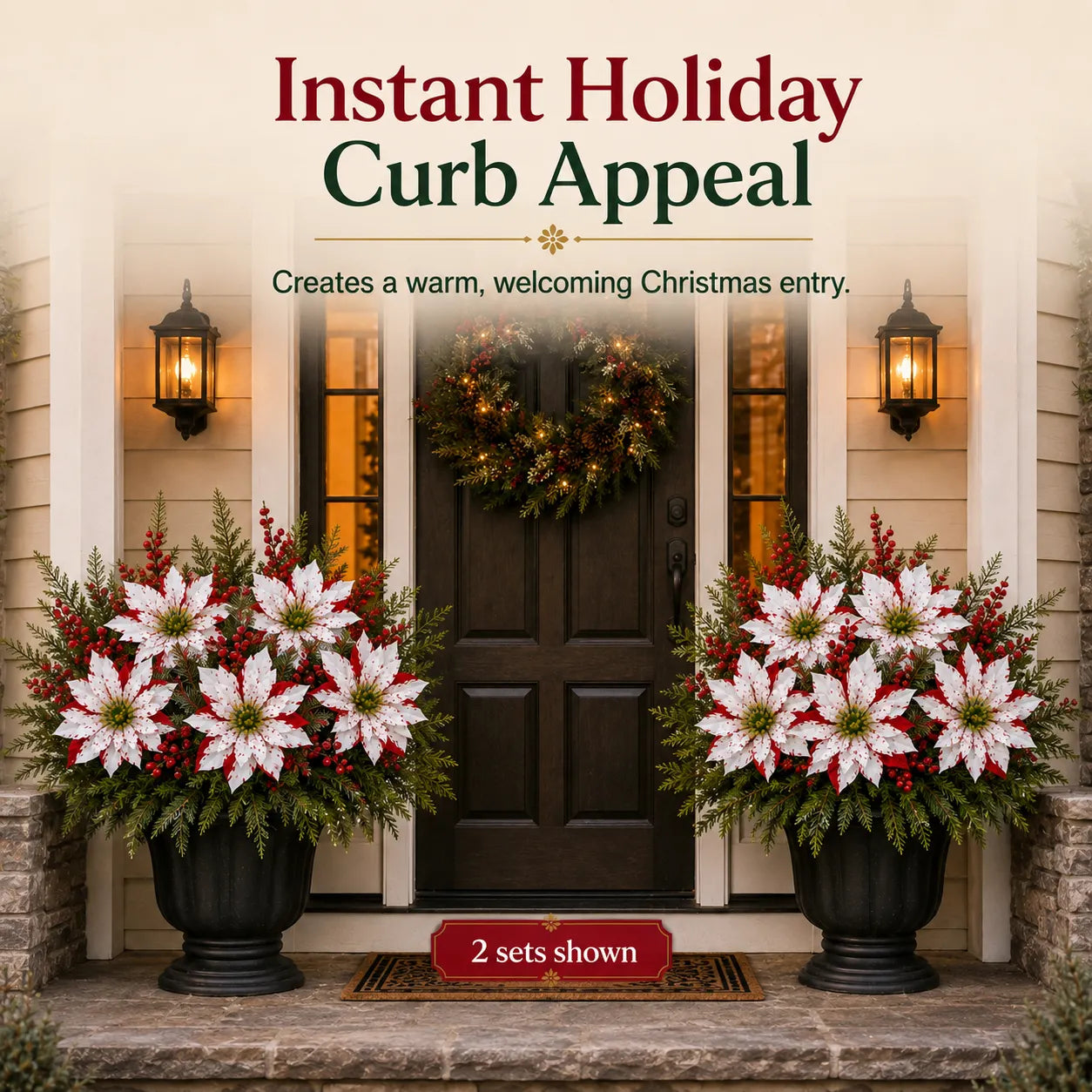 ❀Last Day 64% OFF🔥Christmas Poinsettia Planter Inserts