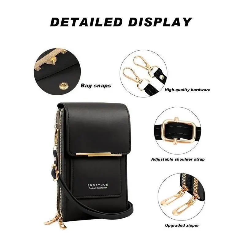 👜 Simple and elegant women's touchscreen crossbody phone wallet📱