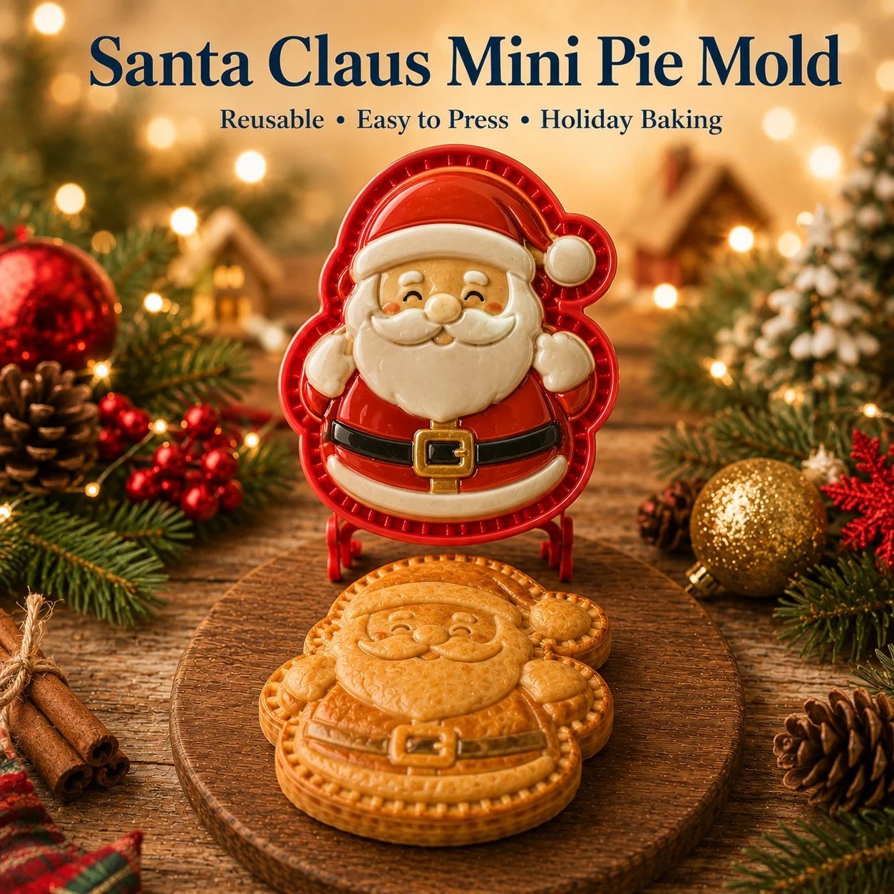 🎄 9-Design Christmas Mini Pie Mold Collection 🥧✨