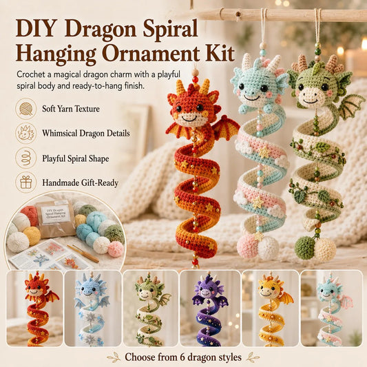 ✨Copy of Buy 3 Get 1 Free | 🐉 Beginner-Friendly DIY Enchanted Dragon Spiral Hanging Ornament Kit | Complete Kit with All Tools & Step-by-Step Guide Included 💕
