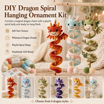 ✨Copy of Buy 3 Get 1 Free | 🐉 Beginner-Friendly DIY Enchanted Dragon Spiral Hanging Ornament Kit | Complete Kit with All Tools & Step-by-Step Guide Included 💕