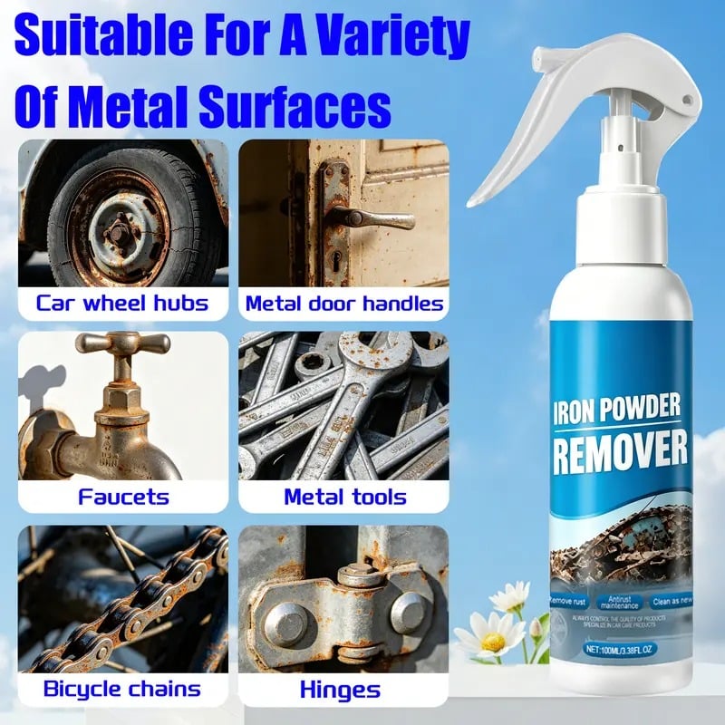 Automotive Rust Remover Spray 100ML – Fast-Acting Iron & Rust Cleaner for Wheels, Rims, Metal Surfaces