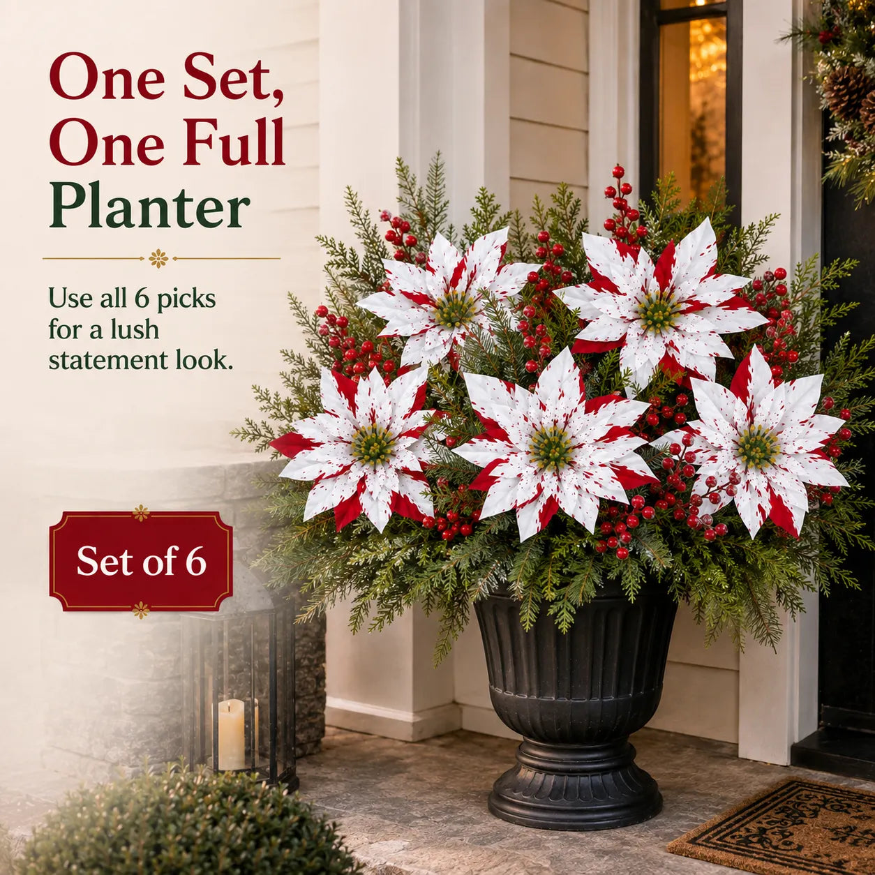❀Last Day 64% OFF🔥Christmas Poinsettia Planter Inserts