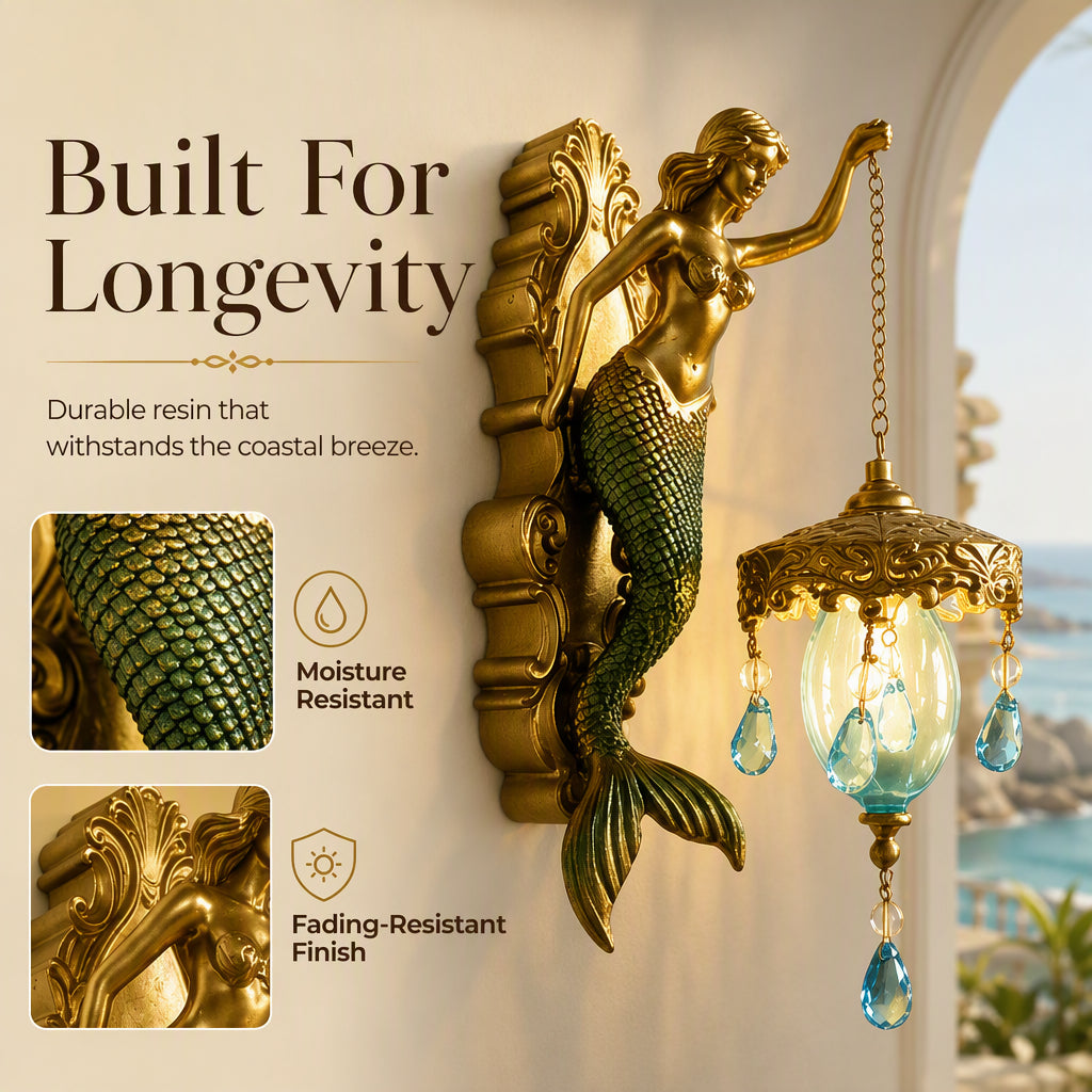 🔥 Hot sale 50% OFF&&✈️Free Shipping🔥Hand-Painted Mermaid Wall Sconce – Nautical & Artisan Design