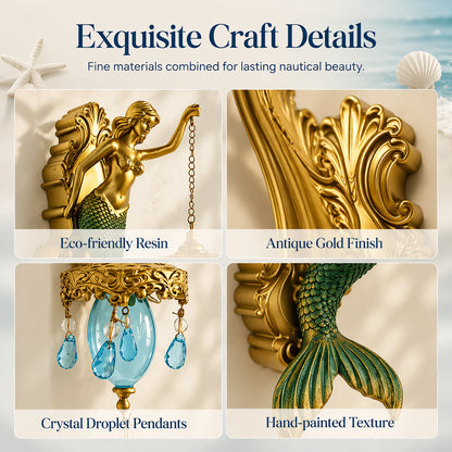 🔥 Hot sale 50% OFF&&✈️Free Shipping🔥Hand-Painted Mermaid Wall Sconce – Nautical & Artisan Design
