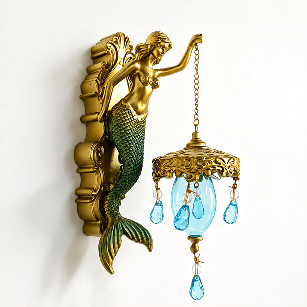 🔥 Hot sale 50% OFF&&✈️Free Shipping🔥Hand-Painted Mermaid Wall Sconce – Nautical & Artisan Design