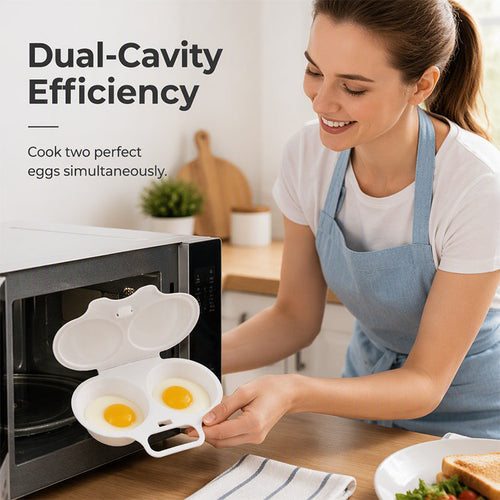 🥚✨Dual-Cavity Microwave Egg Poacher | Quick & Healthy Breakfast in Minutes 🍳