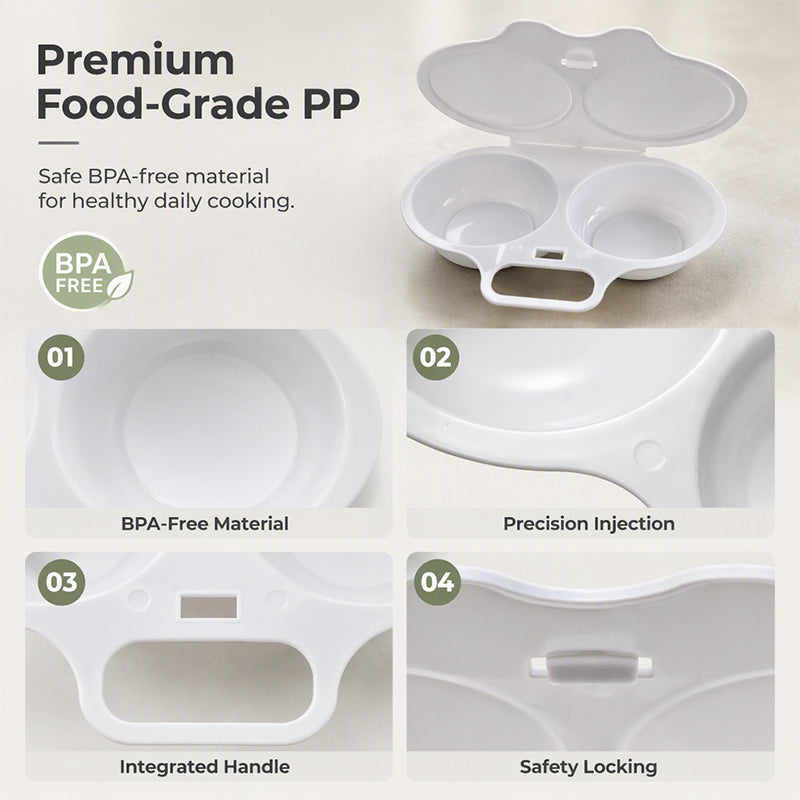 🥚✨Dual-Cavity Microwave Egg Poacher | Quick & Healthy Breakfast in Minutes 🍳