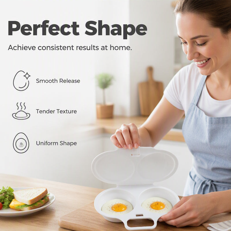🥚✨Dual-Cavity Microwave Egg Poacher | Quick & Healthy Breakfast in Minutes 🍳