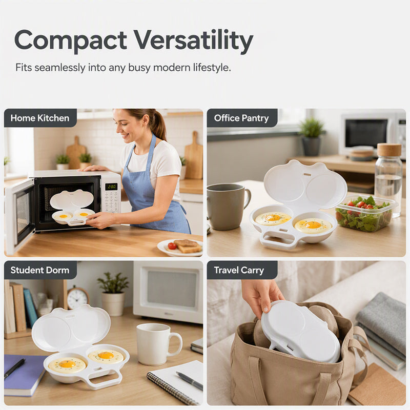 🥚✨Dual-Cavity Microwave Egg Poacher | Quick & Healthy Breakfast in Minutes 🍳
