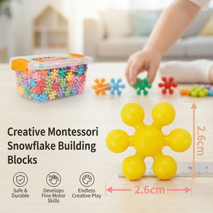 Creative Montessori Snowflake Building Blocks